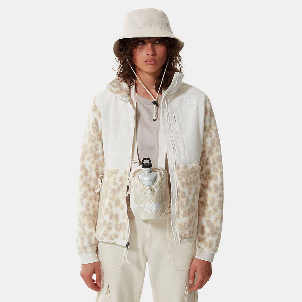 The North Face Printed Denali 2 Γυναικεια Μπουφάν Fleece - Ασημι Γκρι Λεοπαρ / Ασπρα (DYPS40351)